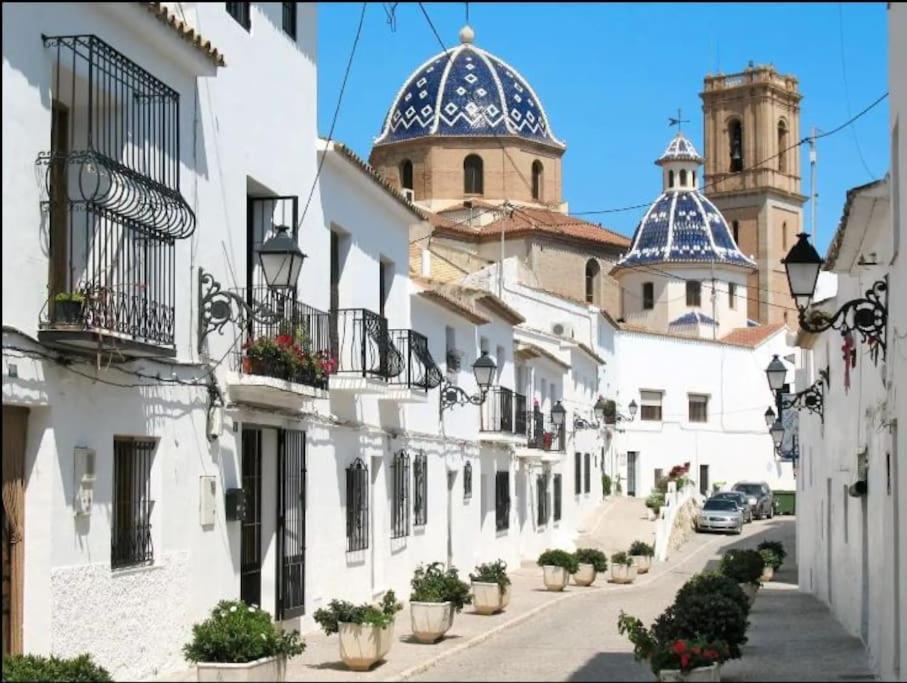 Pueblo Mascarat Con Vista Al Mar Leilighet Altea la Vieja Eksteriør bilde